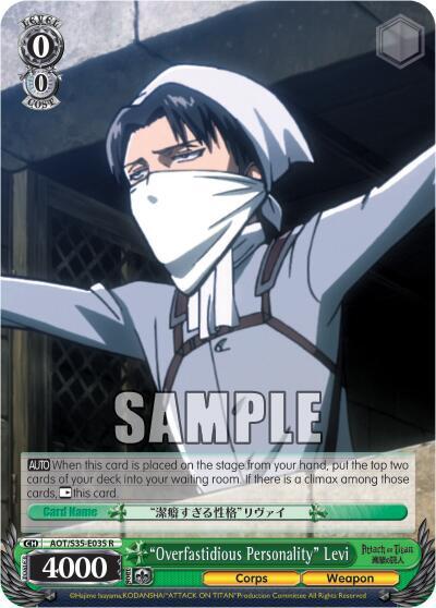 "Overfastidious Personality" Levi