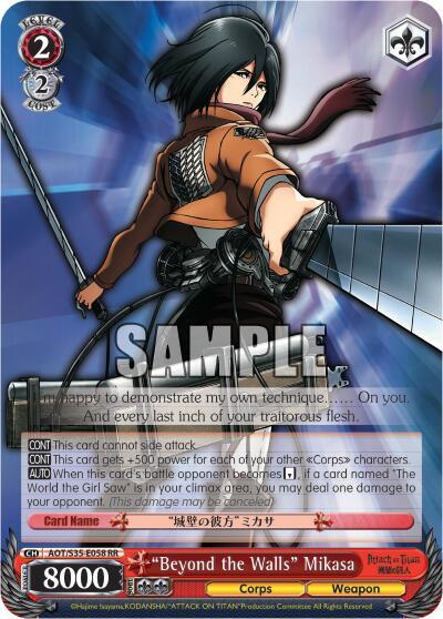 "Beyond the Walls" Mikasa