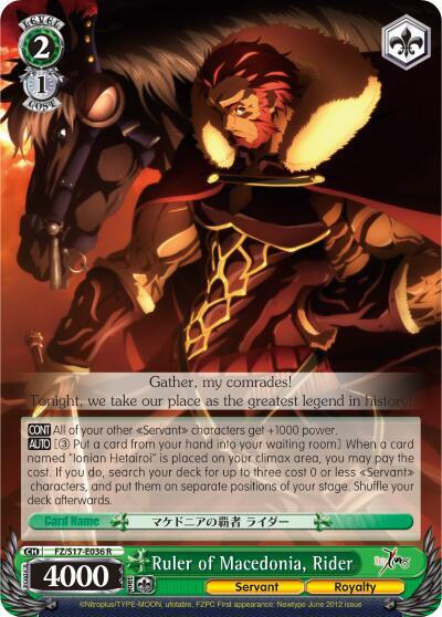 Ruler of Macedonia, Rider
