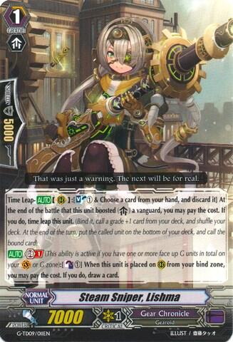 Steam Sniper, Lishma
