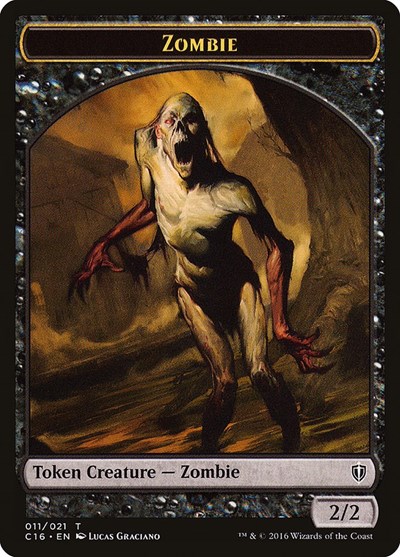 Zombie // Worm Double-Sided Token