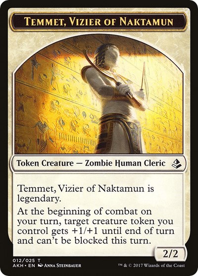 Temmet, Vizier of Naktamun // Zombie Double-Sided Token
