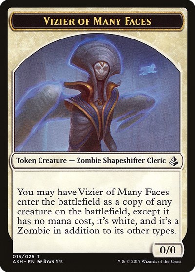 Vizier of Many Faces // Zombie Double-Sided Token