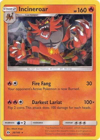 Incineroar - 026/149 (Cracked Ice Holo)