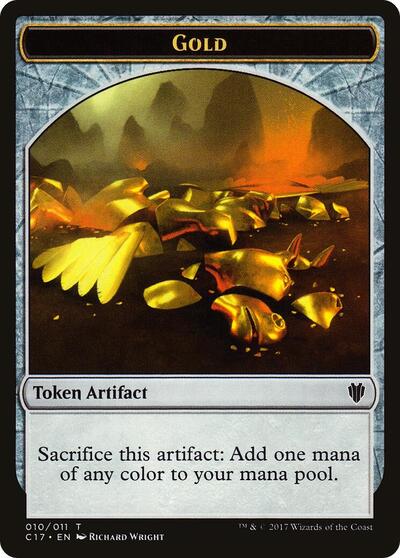 Gold // Cat Dragon Double-Sided Token