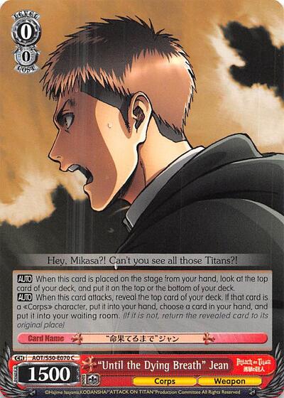 "Until the Dying Breath" Jean