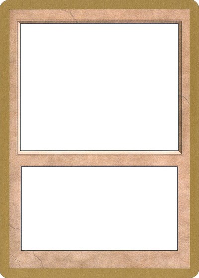 2001 World Championship Blank Card