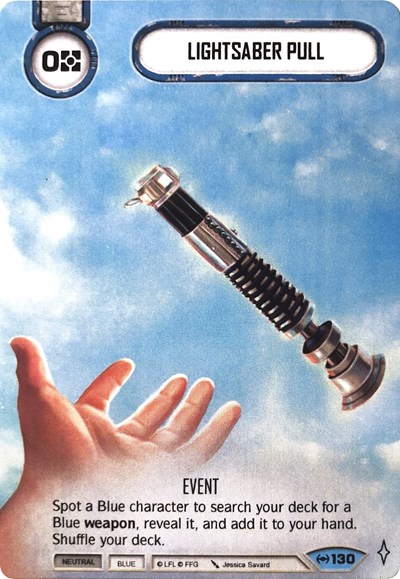 Lightsaber Pull (Extended Full Art) (Galactic Qualifier)
