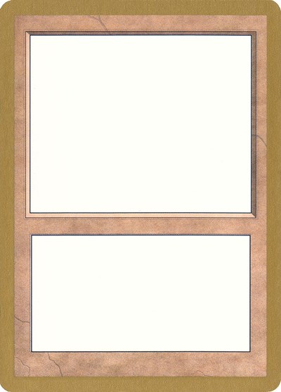 1998 World Championship Blank Card