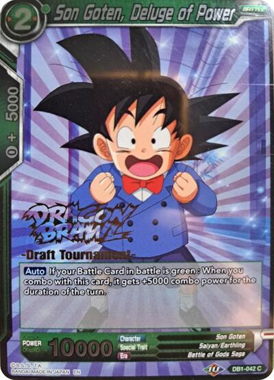Son Goten, Deluge of Power (Dragon Brawl Draft Tournament Gold Stamped)