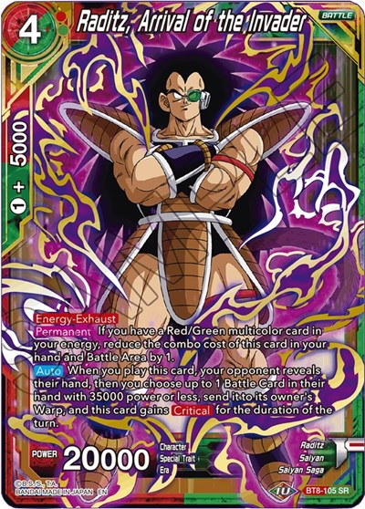 Raditz, Arrival of the Invader