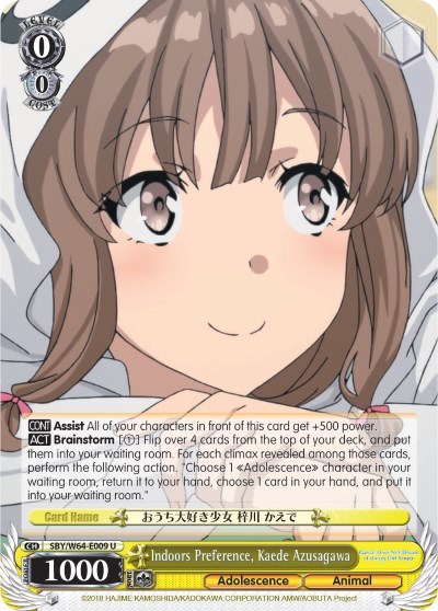 Indoors Preference, Kaede Azusagawa