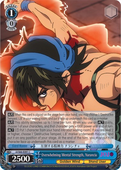 Overwhelming Mental Strength, Narancia