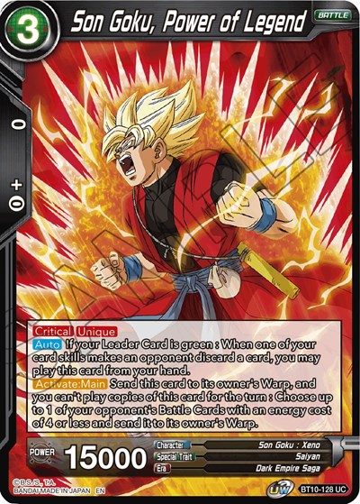 Son Goku, Power of Legend