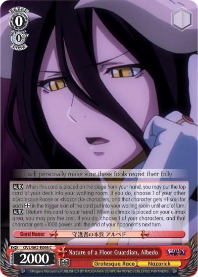 Nature of a Floor Guardian, Albedo
