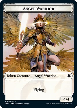 Angel Warrior // Goblin Construct Double-Sided Token