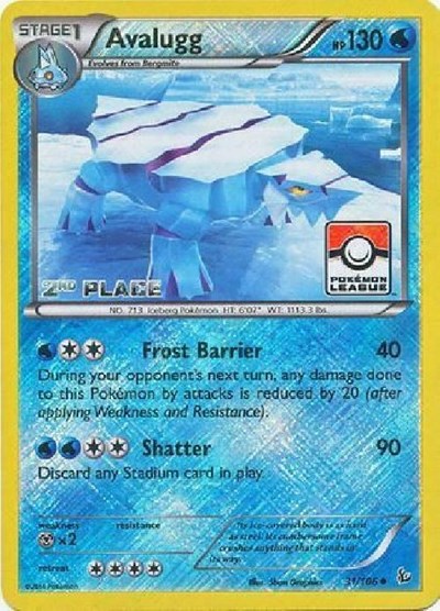 Avalugg - 31/106 (Pokemon League) [2nd Place]