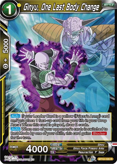 Ginyu, One Last Body Change