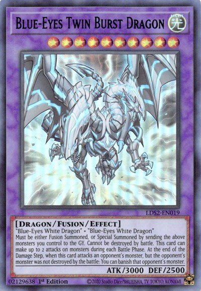 Blue-Eyes Twin Burst Dragon (Blue)