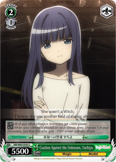 Caution Against the Unknown, Yachiyo