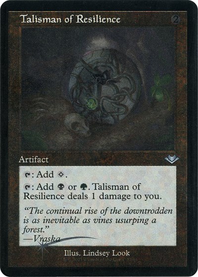 Talisman of Resilience (Retro Frame) (Foil Etched)