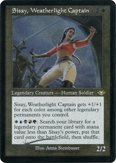 Sisay, Weatherlight Captain (Retro Frame) (Foil Etched)