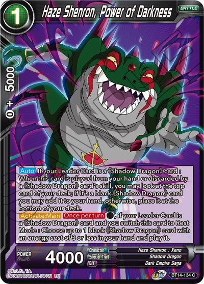 Haze Shenron, Power of Darkness