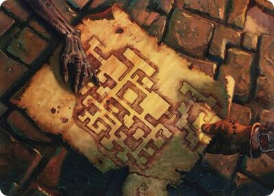 Dungeon Map Art Card