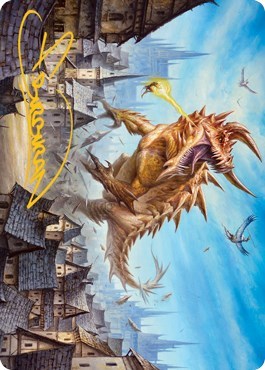 Tarrasque Art Card (Gold-Stamped Signature)