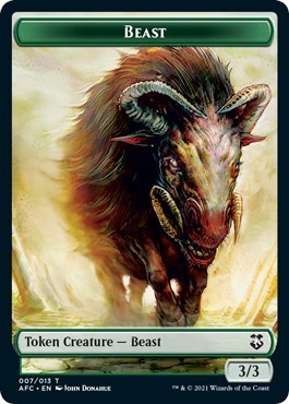 Beast // Dragon Spirit Double-Sided Token