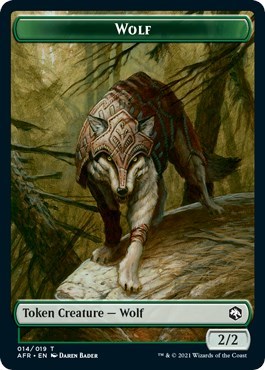 Wolf // Faerie Dragon Double-Sided Token