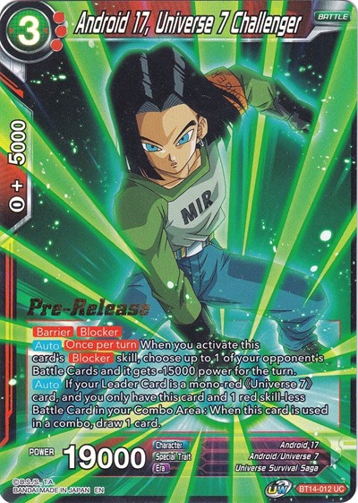 Android 17, Universe 7 Challenger