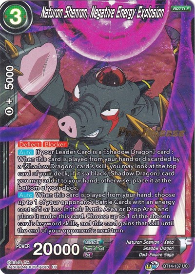 Naturon Shenron, Negative Energy Explosion