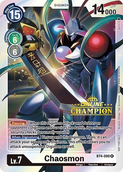 Chaosmon - BT4-090 (2021 Championship Online Regional) [Online Champion]
