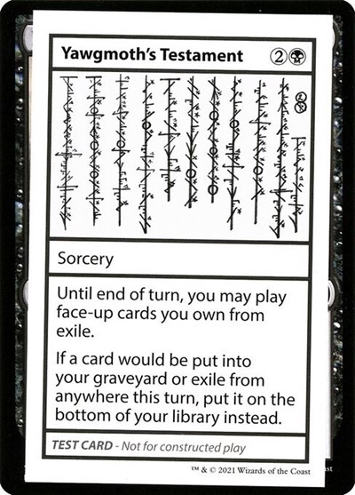 Yawgmoth's Testament (No PW Symbol)