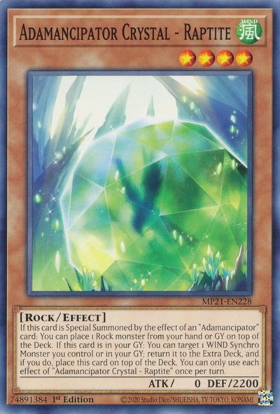 Adamancipator Crystal - Raptite