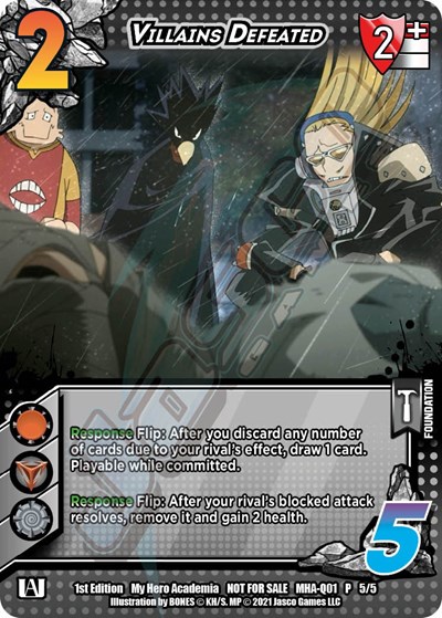 Villains Defeated (Quirk Pack 1)