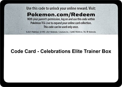 Code Card - Celebrations Elite Trainer Box