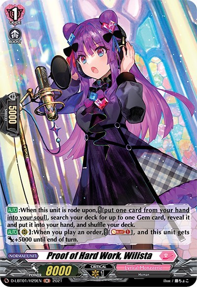 Proof of Hard Work, Wilista (Holo)