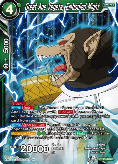 Great Ape Vegeta, Embodied Might