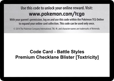 Code Card - Battle Styles Premium Checklane Blister [Toxtricity]