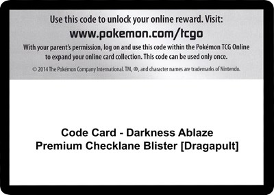 Code Card - Darkness Ablaze Premium Checklane Blister [Grimmsnarl]