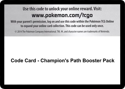 Code Card - Champion's Path Booster Pack