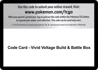 Code Card - Vivid Voltage Build & Battle Box