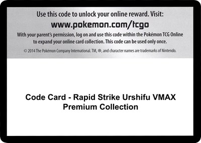 Code Card - Rapid Strike Urshifu VMAX Premium Collection