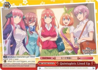 Quintuplets Lined Up (Red)