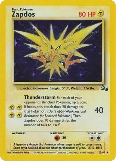 Zapdos - 15/62 (Cosmos Holo)