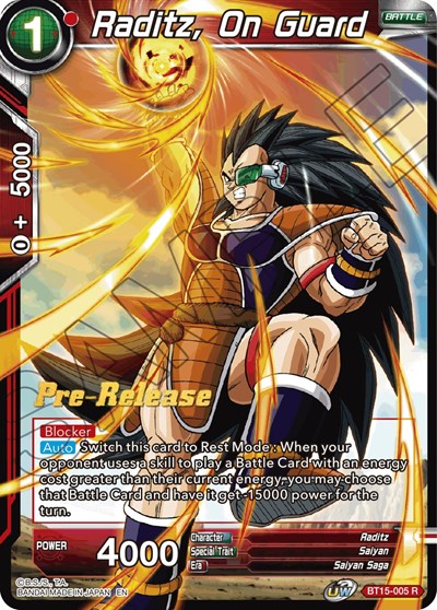 Raditz, On Guard