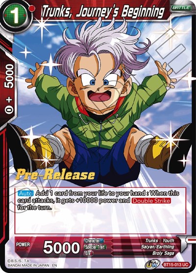 Trunks, Journey's Beginning