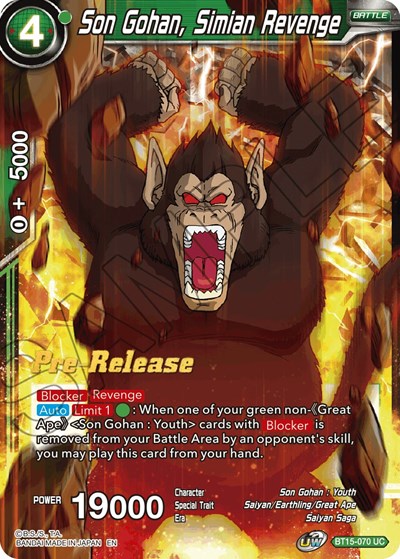 Son Gohan, Simian Revenge